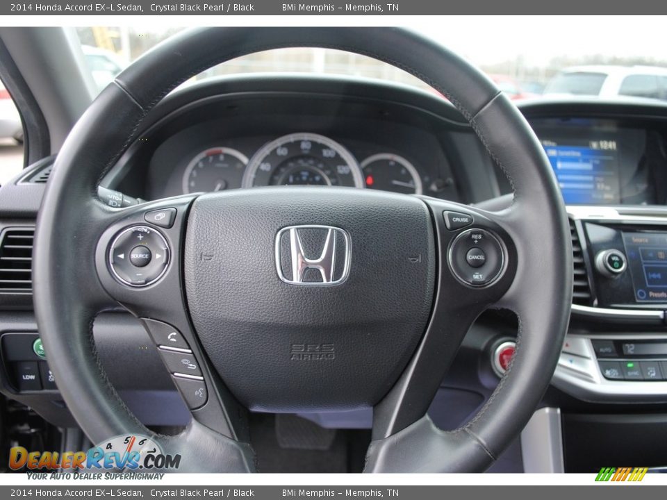 2014 Honda Accord EX-L Sedan Crystal Black Pearl / Black Photo #12