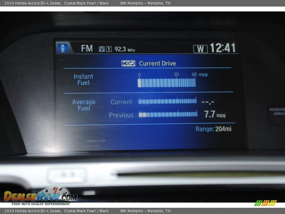 2014 Honda Accord EX-L Sedan Crystal Black Pearl / Black Photo #18