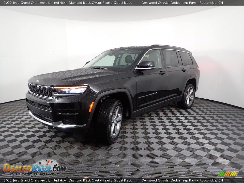 2022 Jeep Grand Cherokee L Limited 4x4 Diamond Black Crystal Pearl / Global Black Photo #7
