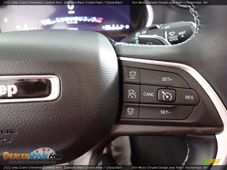 2022 Jeep Grand Cherokee L Limited 4x4 Diamond Black Crystal Pearl / Global Black Photo #19