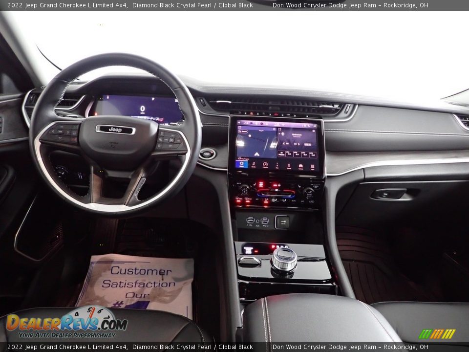 2022 Jeep Grand Cherokee L Limited 4x4 Diamond Black Crystal Pearl / Global Black Photo #28