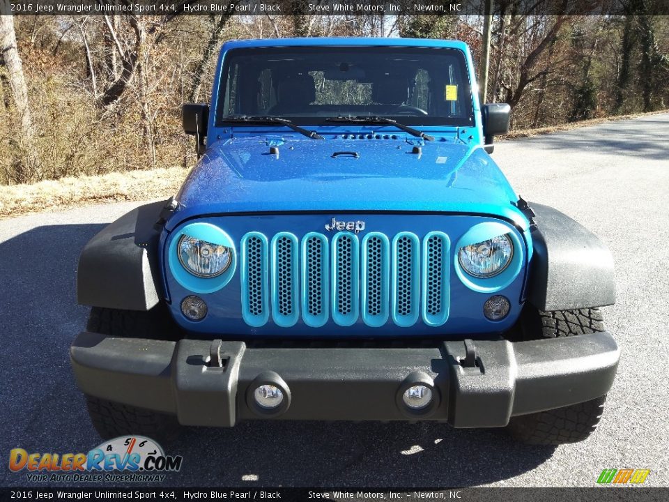 2016 Jeep Wrangler Unlimited Sport 4x4 Hydro Blue Pearl / Black Photo #3