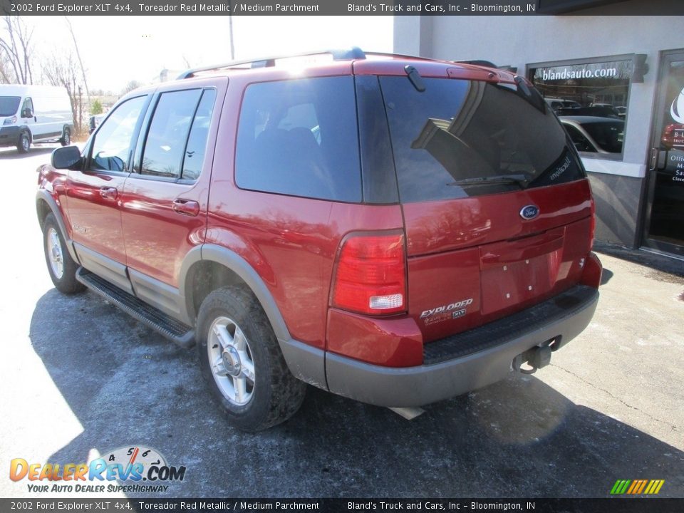 2002 Ford Explorer XLT 4x4 Toreador Red Metallic / Medium Parchment Photo #3