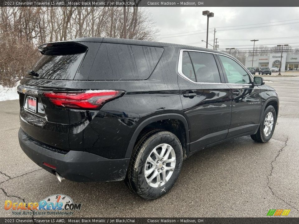 2023 Chevrolet Traverse LS AWD Mosaic Black Metallic / Jet Black/Chai Photo #3