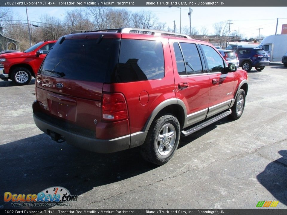 2002 Ford Explorer XLT 4x4 Toreador Red Metallic / Medium Parchment Photo #4