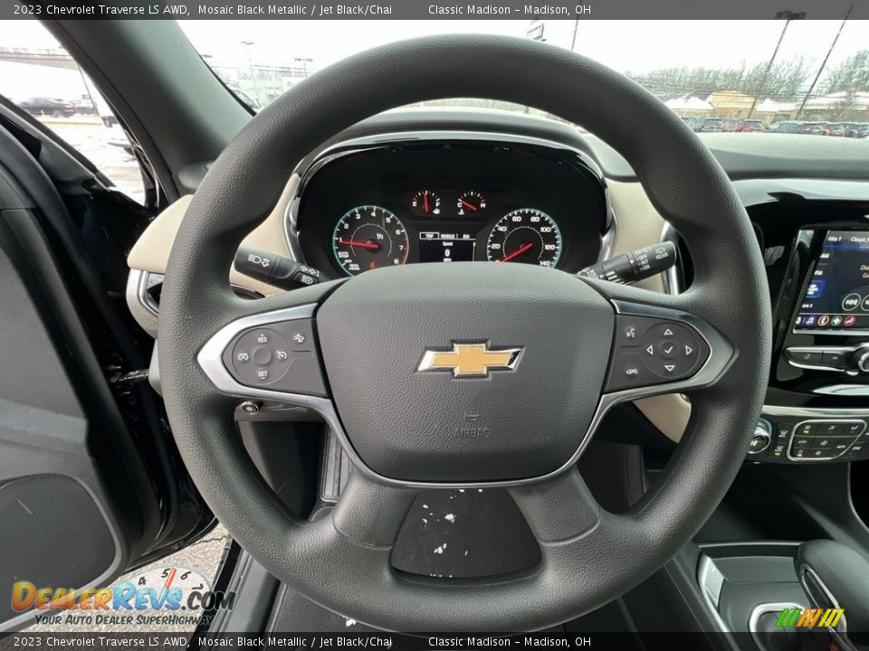 2023 Chevrolet Traverse LS AWD Mosaic Black Metallic / Jet Black/Chai Photo #9