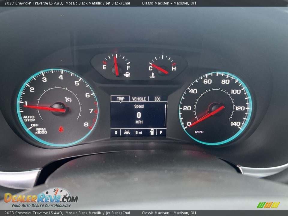 2023 Chevrolet Traverse LS AWD Mosaic Black Metallic / Jet Black/Chai Photo #10
