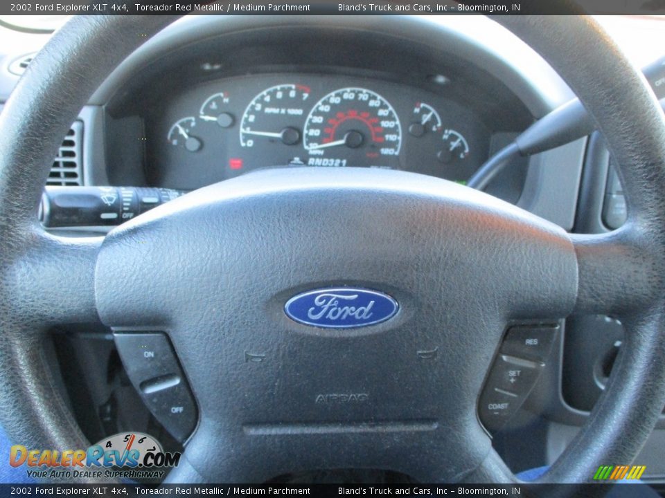 2002 Ford Explorer XLT 4x4 Toreador Red Metallic / Medium Parchment Photo #13