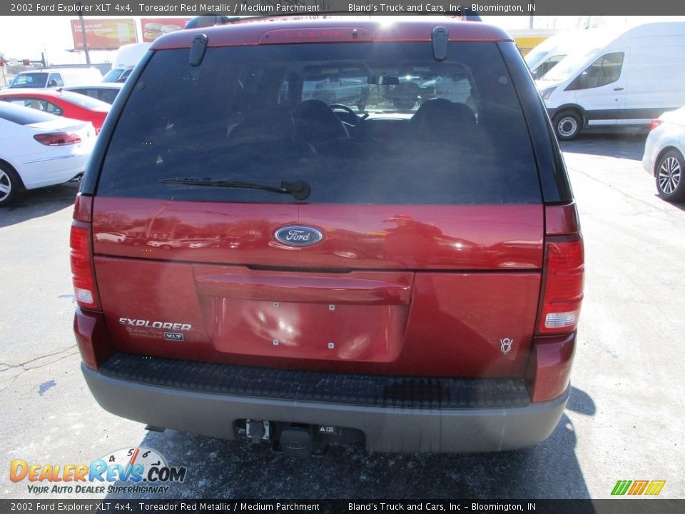 2002 Ford Explorer XLT 4x4 Toreador Red Metallic / Medium Parchment Photo #24