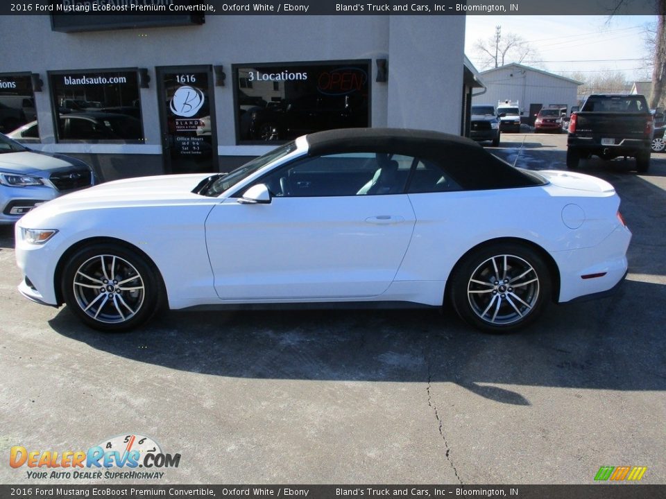 2016 Ford Mustang EcoBoost Premium Convertible Oxford White / Ebony Photo #2