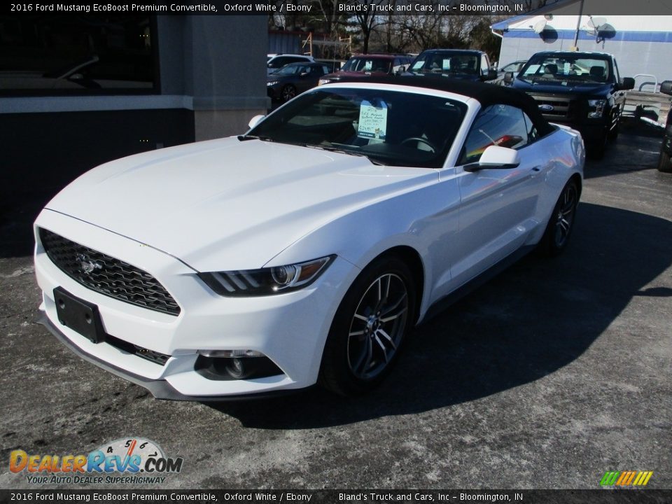 2016 Ford Mustang EcoBoost Premium Convertible Oxford White / Ebony Photo #3