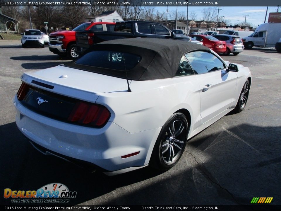 2016 Ford Mustang EcoBoost Premium Convertible Oxford White / Ebony Photo #5
