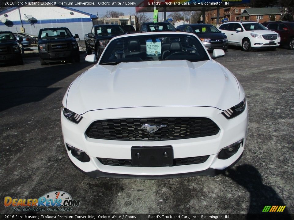 2016 Ford Mustang EcoBoost Premium Convertible Oxford White / Ebony Photo #24