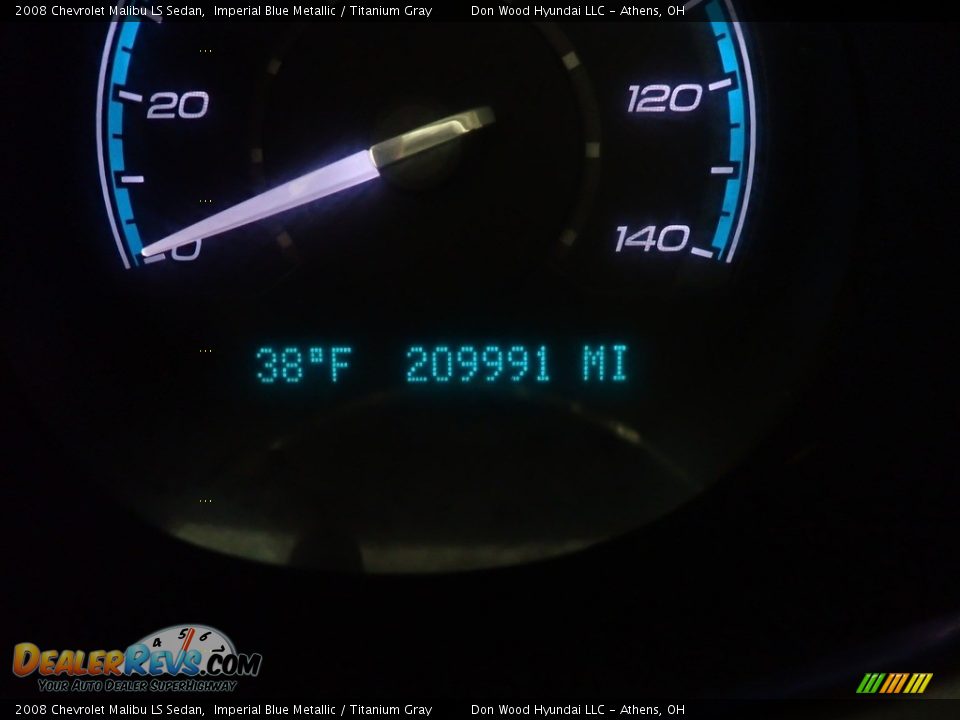 2008 Chevrolet Malibu LS Sedan Imperial Blue Metallic / Titanium Gray Photo #14