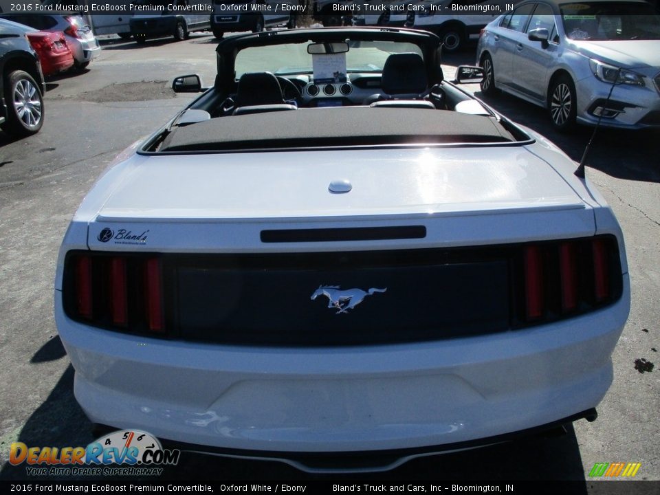 2016 Ford Mustang EcoBoost Premium Convertible Oxford White / Ebony Photo #26