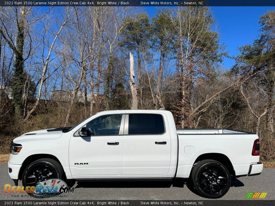 Bright White 2023 Ram 1500 Laramie Night Edition Crew Cab 4x4 Photo #1