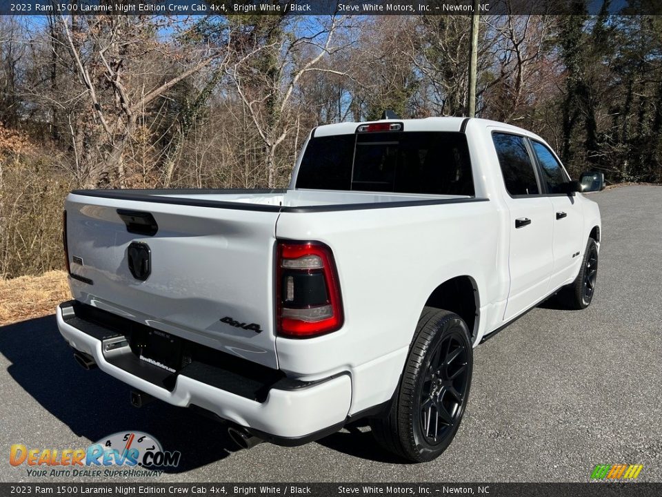 2023 Ram 1500 Laramie Night Edition Crew Cab 4x4 Bright White / Black Photo #6