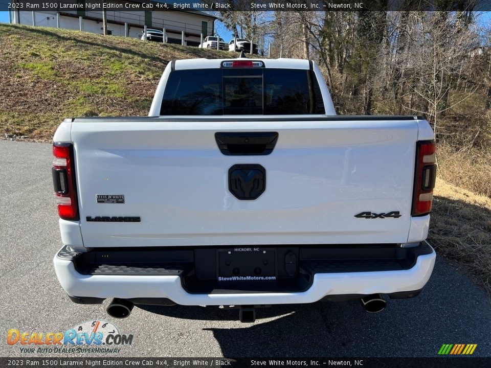 2023 Ram 1500 Laramie Night Edition Crew Cab 4x4 Bright White / Black Photo #7