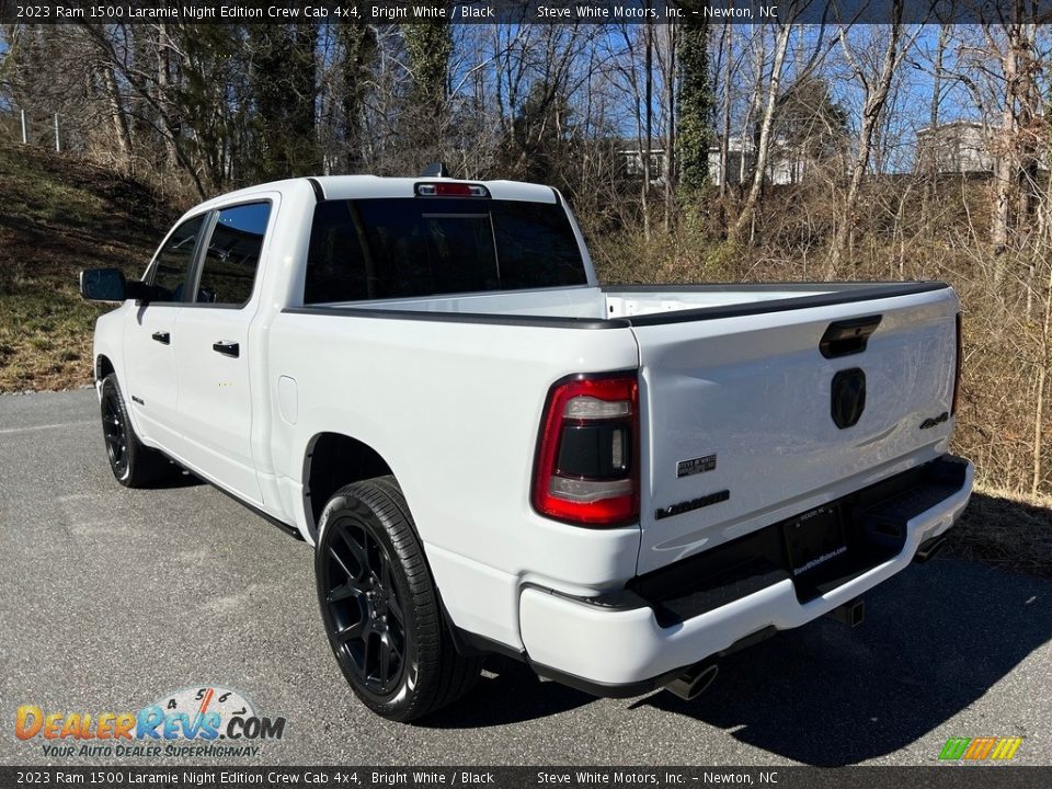 2023 Ram 1500 Laramie Night Edition Crew Cab 4x4 Bright White / Black Photo #9