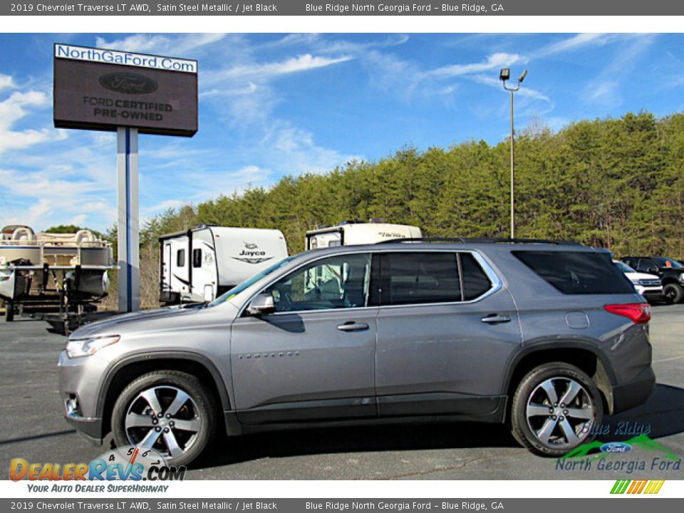 2019 Chevrolet Traverse LT AWD Satin Steel Metallic / Jet Black Photo #2