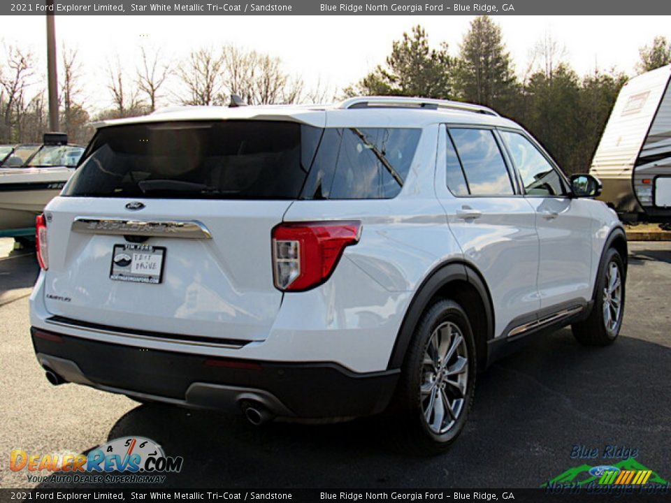 2021 Ford Explorer Limited Star White Metallic Tri-Coat / Sandstone Photo #5
