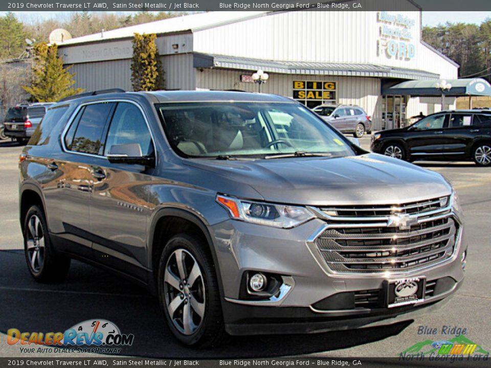 2019 Chevrolet Traverse LT AWD Satin Steel Metallic / Jet Black Photo #7