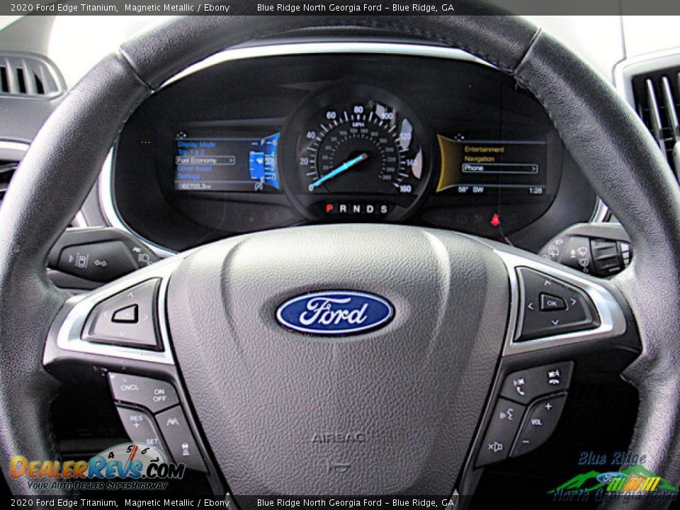 2020 Ford Edge Titanium Magnetic Metallic / Ebony Photo #17