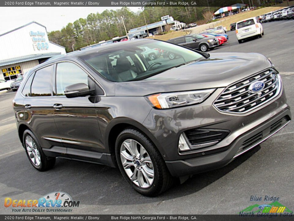 2020 Ford Edge Titanium Magnetic Metallic / Ebony Photo #28