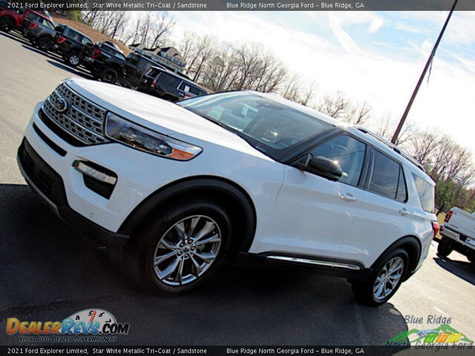 2021 Ford Explorer Limited Star White Metallic Tri-Coat / Sandstone Photo #29