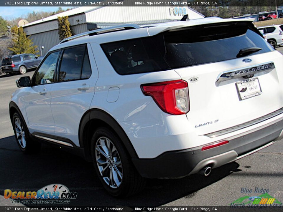 2021 Ford Explorer Limited Star White Metallic Tri-Coat / Sandstone Photo #32