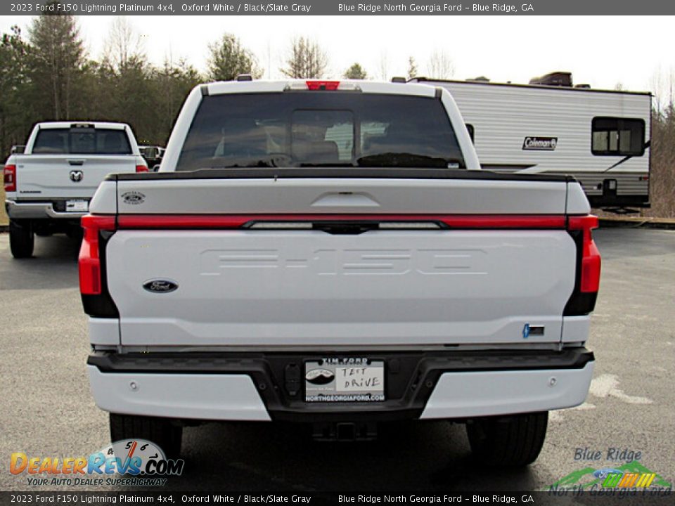 2023 Ford F150 Lightning Platinum 4x4 Oxford White / Black/Slate Gray Photo #4