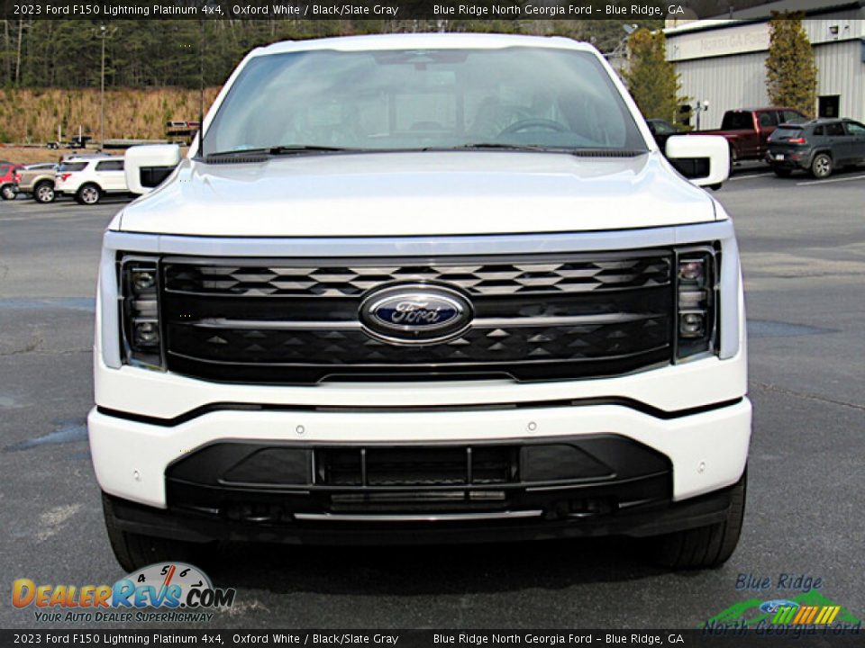 2023 Ford F150 Lightning Platinum 4x4 Oxford White / Black/Slate Gray Photo #8