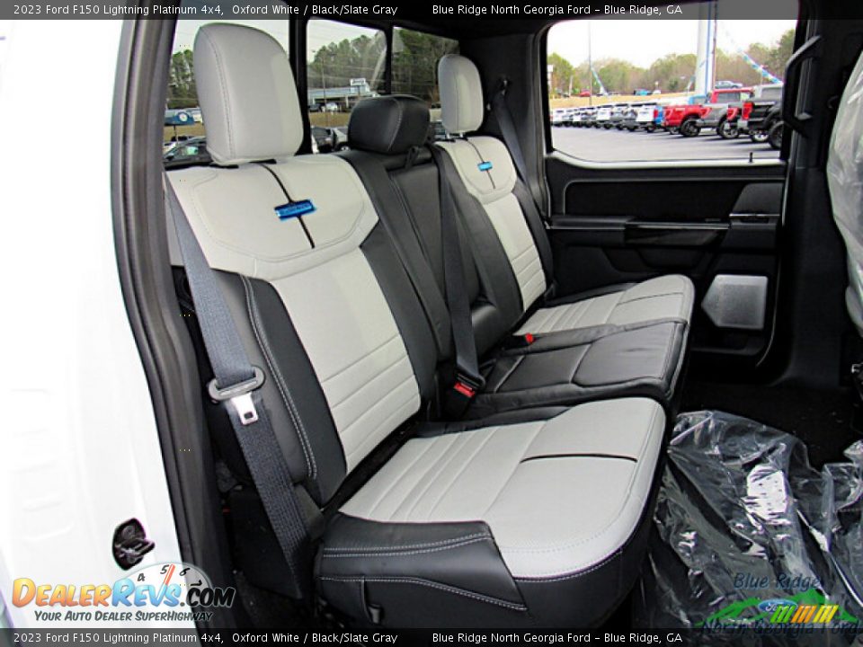 Rear Seat of 2023 Ford F150 Lightning Platinum 4x4 Photo #13