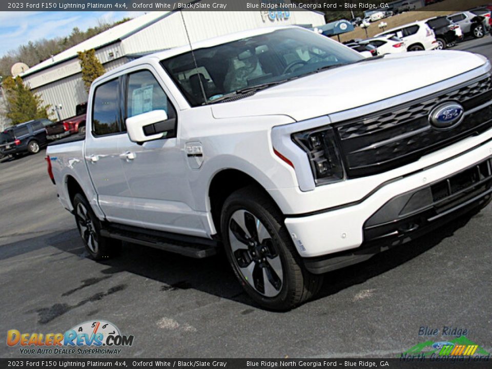 2023 Ford F150 Lightning Platinum 4x4 Oxford White / Black/Slate Gray Photo #26