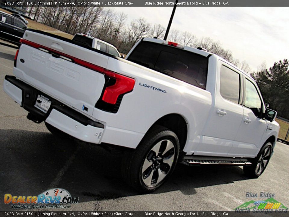 2023 Ford F150 Lightning Platinum 4x4 Oxford White / Black/Slate Gray Photo #27