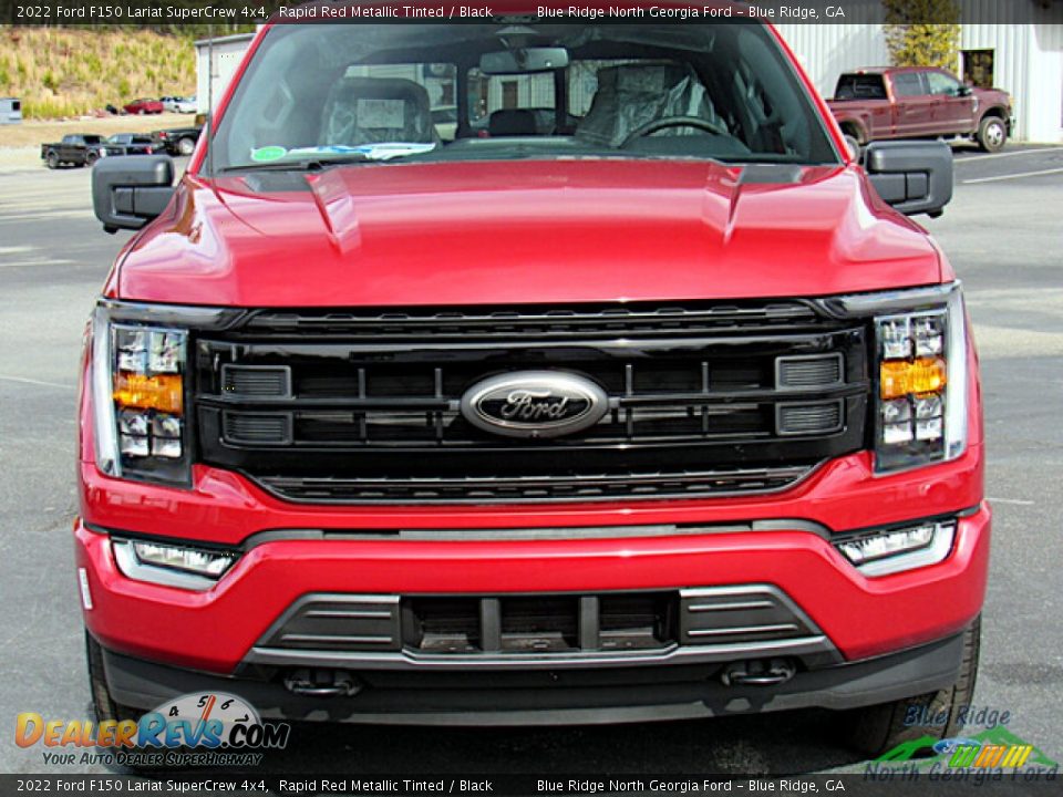 2022 Ford F150 Lariat SuperCrew 4x4 Rapid Red Metallic Tinted / Black Photo #8