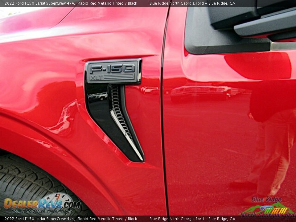 2022 Ford F150 Lariat SuperCrew 4x4 Rapid Red Metallic Tinted / Black Photo #31