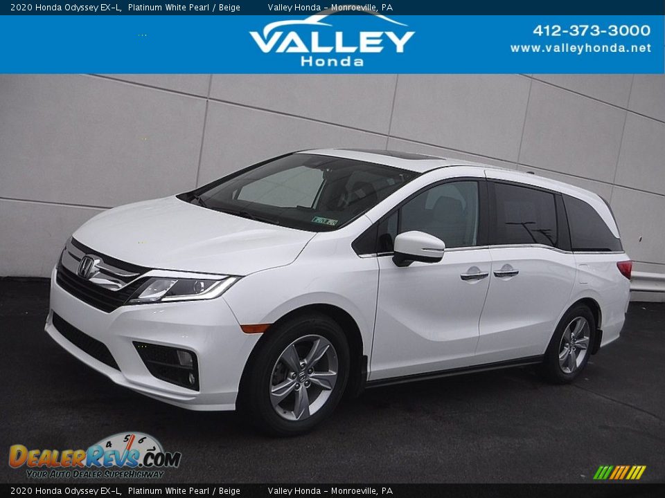 2020 Honda Odyssey EX-L Platinum White Pearl / Beige Photo #1