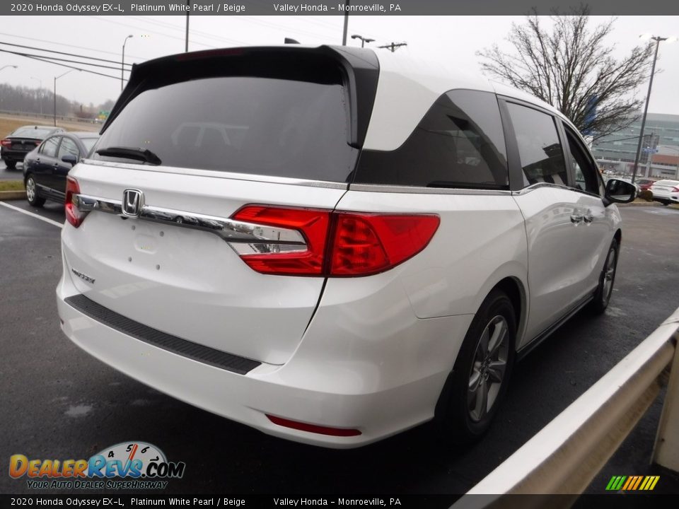 2020 Honda Odyssey EX-L Platinum White Pearl / Beige Photo #7