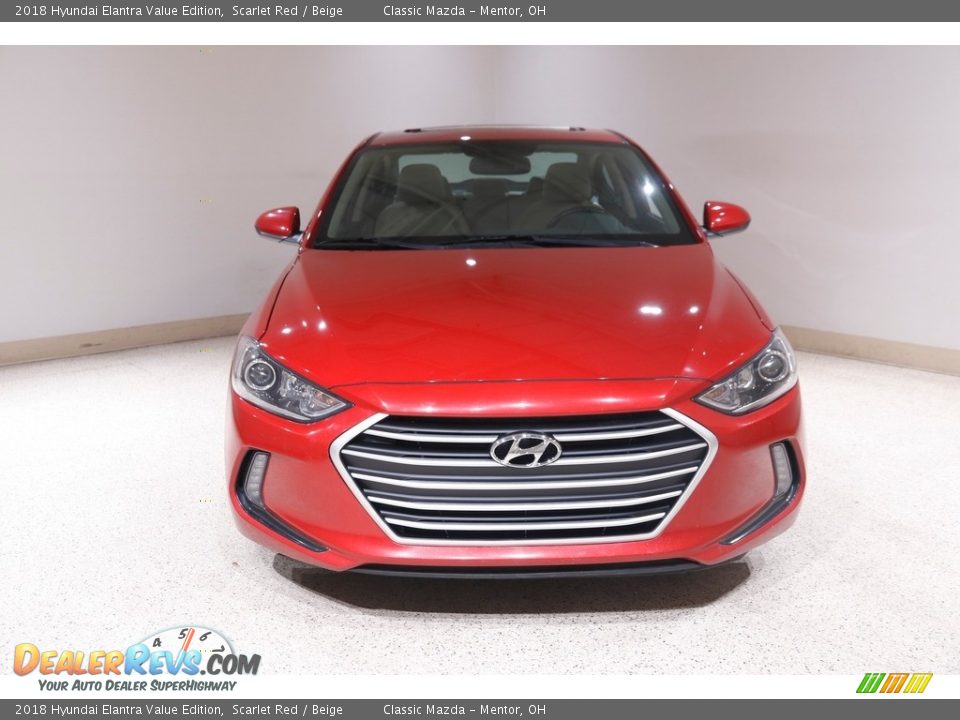 2018 Hyundai Elantra Value Edition Scarlet Red / Beige Photo #2
