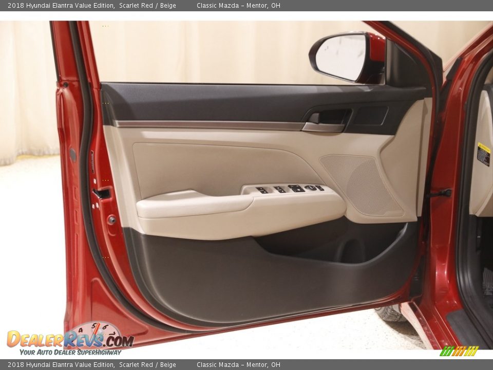 2018 Hyundai Elantra Value Edition Scarlet Red / Beige Photo #4