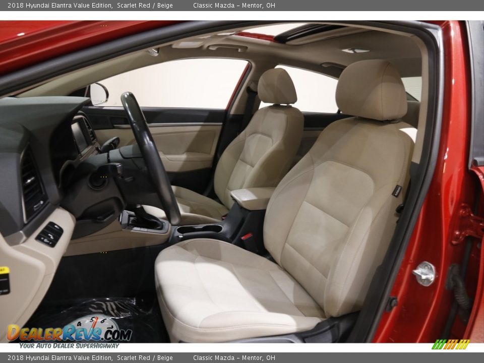 2018 Hyundai Elantra Value Edition Scarlet Red / Beige Photo #5