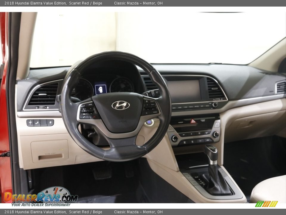 2018 Hyundai Elantra Value Edition Scarlet Red / Beige Photo #6