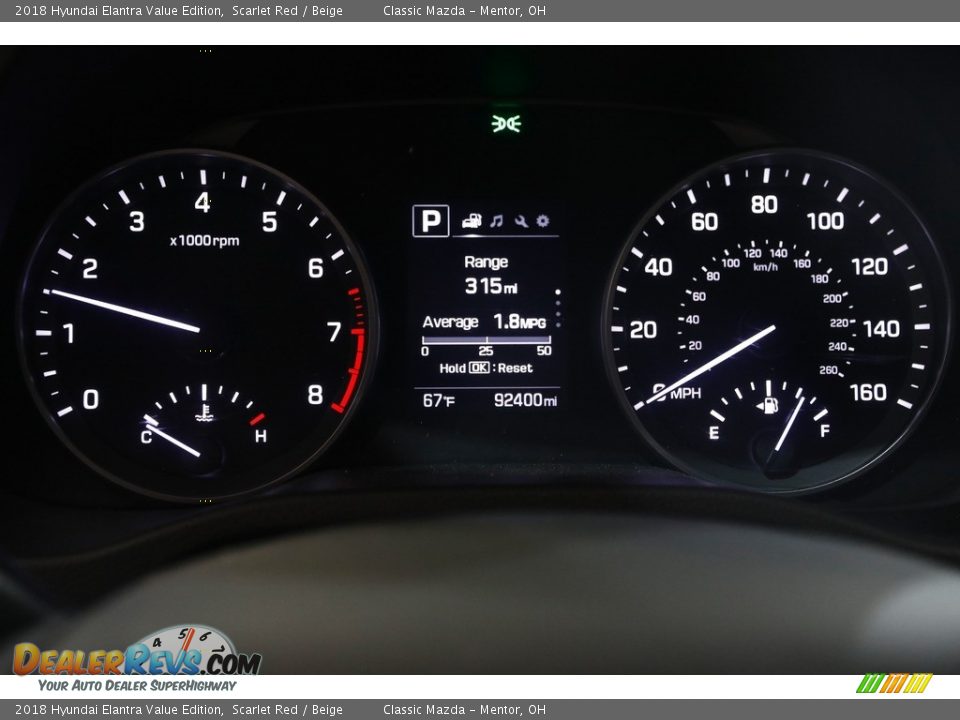 2018 Hyundai Elantra Value Edition Scarlet Red / Beige Photo #8