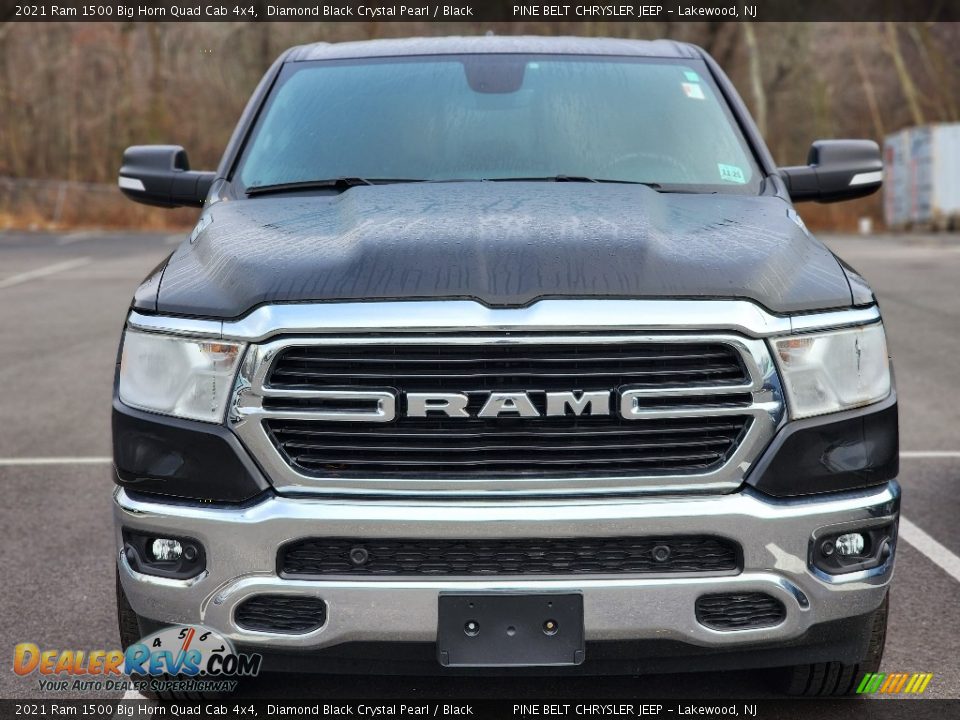 2021 Ram 1500 Big Horn Quad Cab 4x4 Diamond Black Crystal Pearl / Black Photo #2