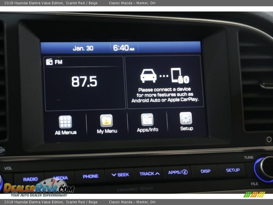 2018 Hyundai Elantra Value Edition Scarlet Red / Beige Photo #10