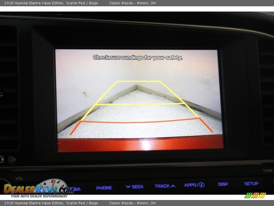 2018 Hyundai Elantra Value Edition Scarlet Red / Beige Photo #11