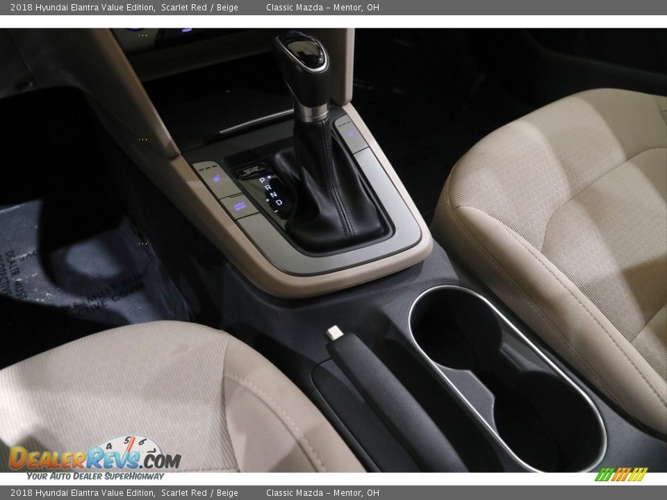 2018 Hyundai Elantra Value Edition Scarlet Red / Beige Photo #12