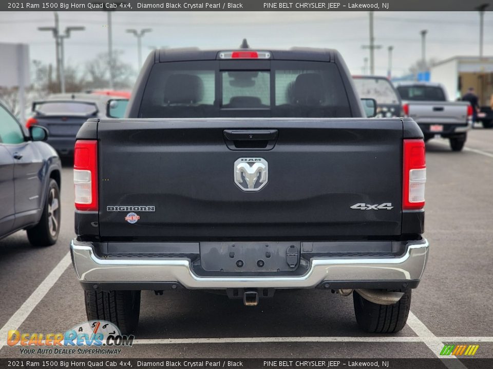 2021 Ram 1500 Big Horn Quad Cab 4x4 Diamond Black Crystal Pearl / Black Photo #7