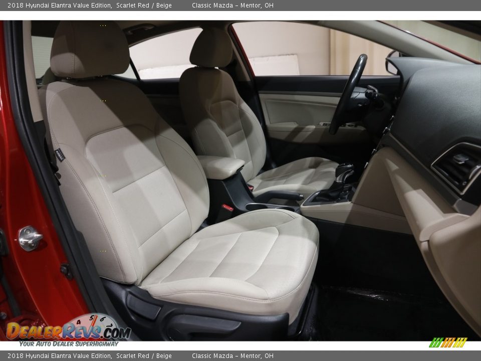 2018 Hyundai Elantra Value Edition Scarlet Red / Beige Photo #14